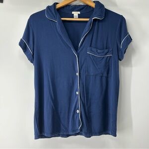 Eberjey | Navy Blue Pajama With Shorts Set Size Small